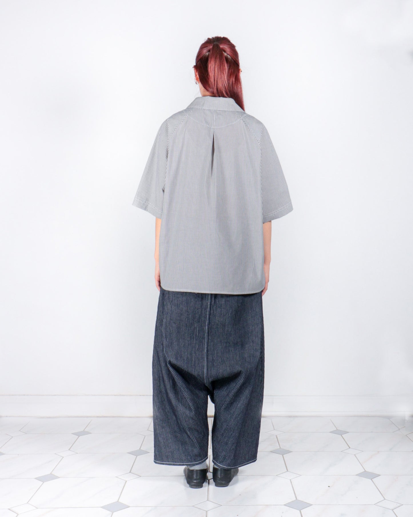 Drop Crotch Suspender Indigo Corduroy