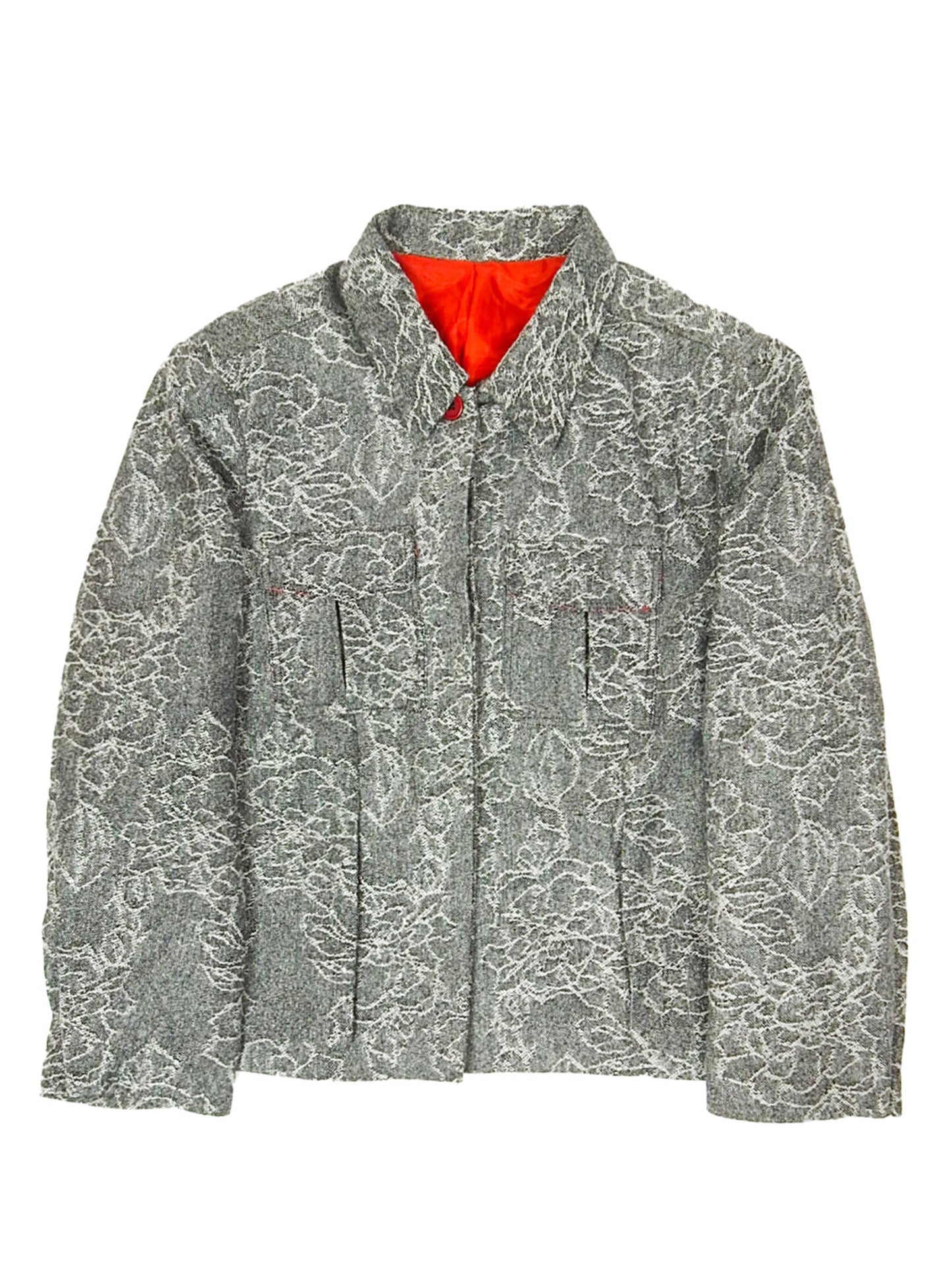 Floral Jacquard Mao Jacket