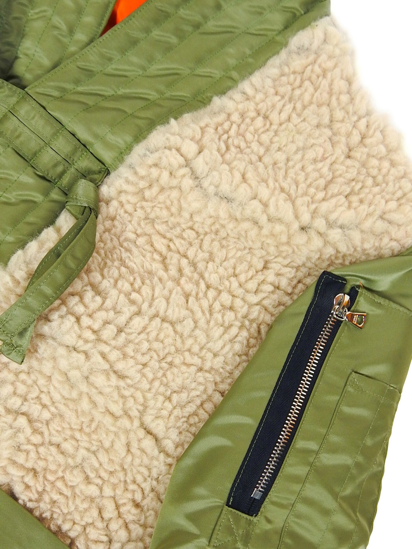 Wool Fleece Kimono Flight Jacket