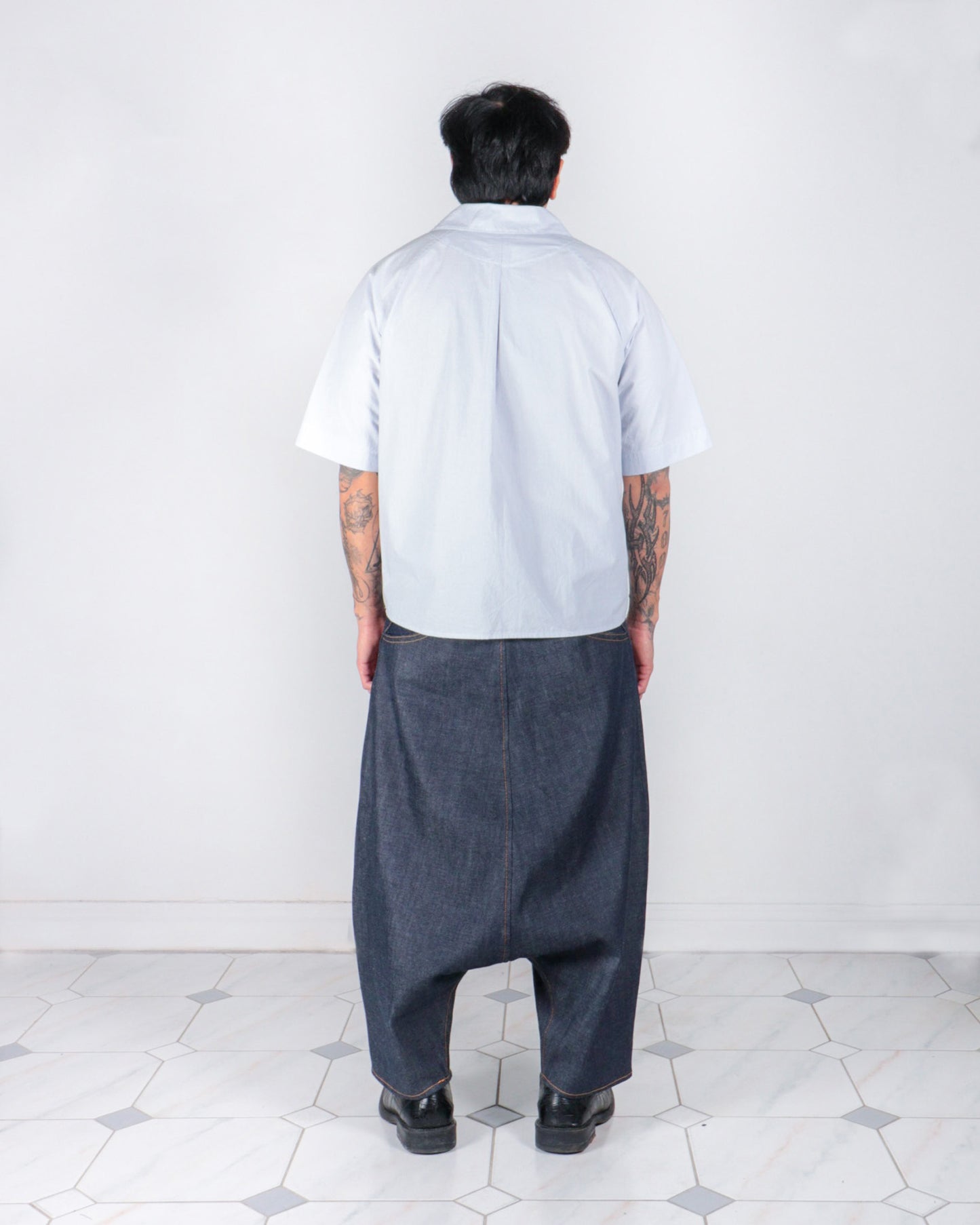 Drop Crotch Suspender Denim