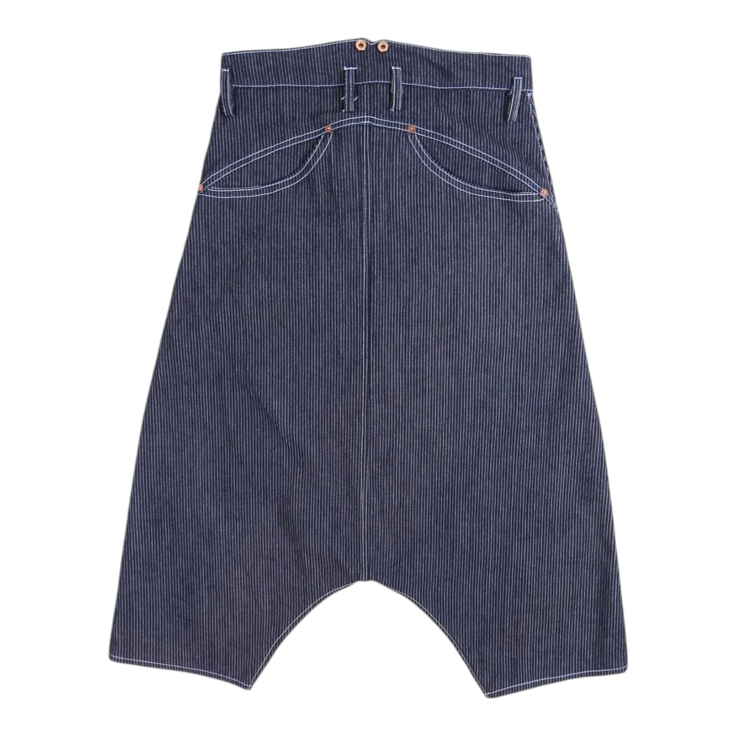 Drop Crotch Suspender Denim