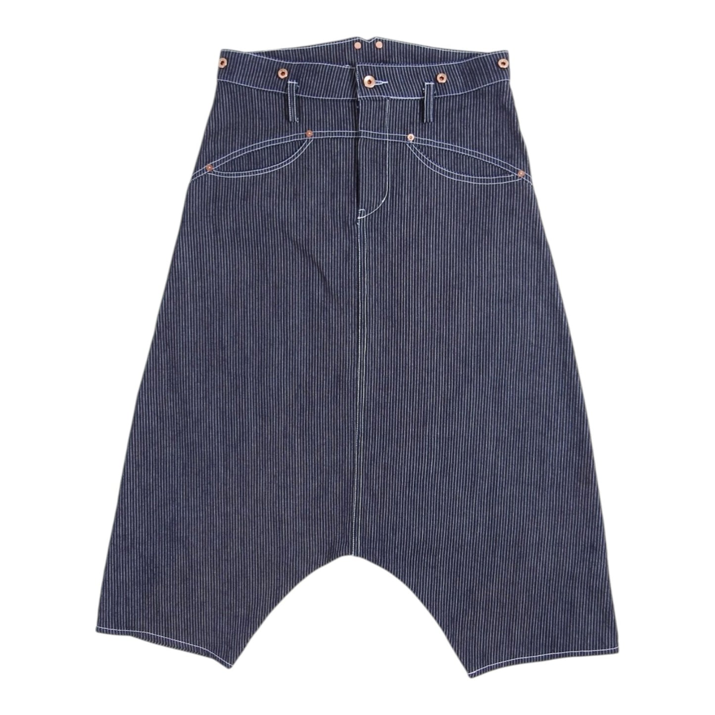 Drop Crotch Suspender Denim
