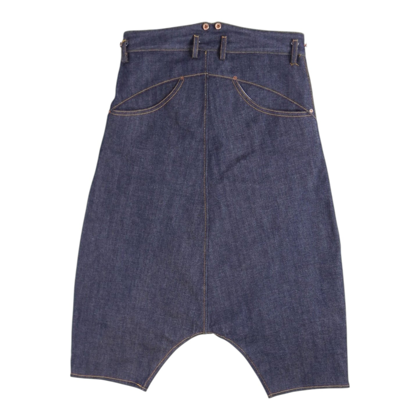 Drop Crotch Suspender Denim