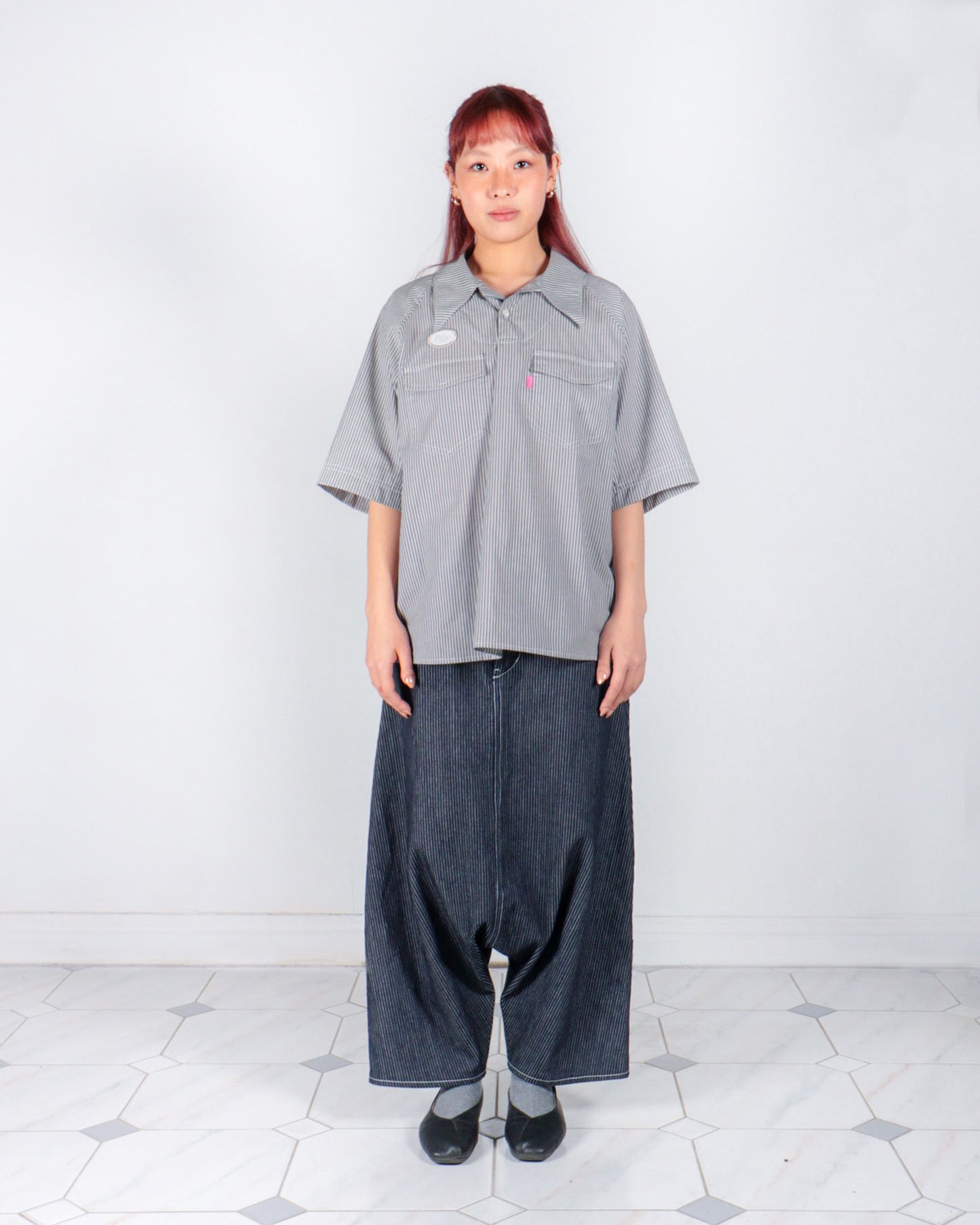 Drop Crotch Suspender Denim